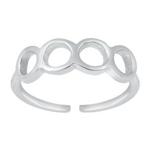 CIRCLE TOE RINGS STERLING SILVER